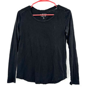 Loft vintage soft line size XS black long sleeve t-shirt top shirt blouse cotton